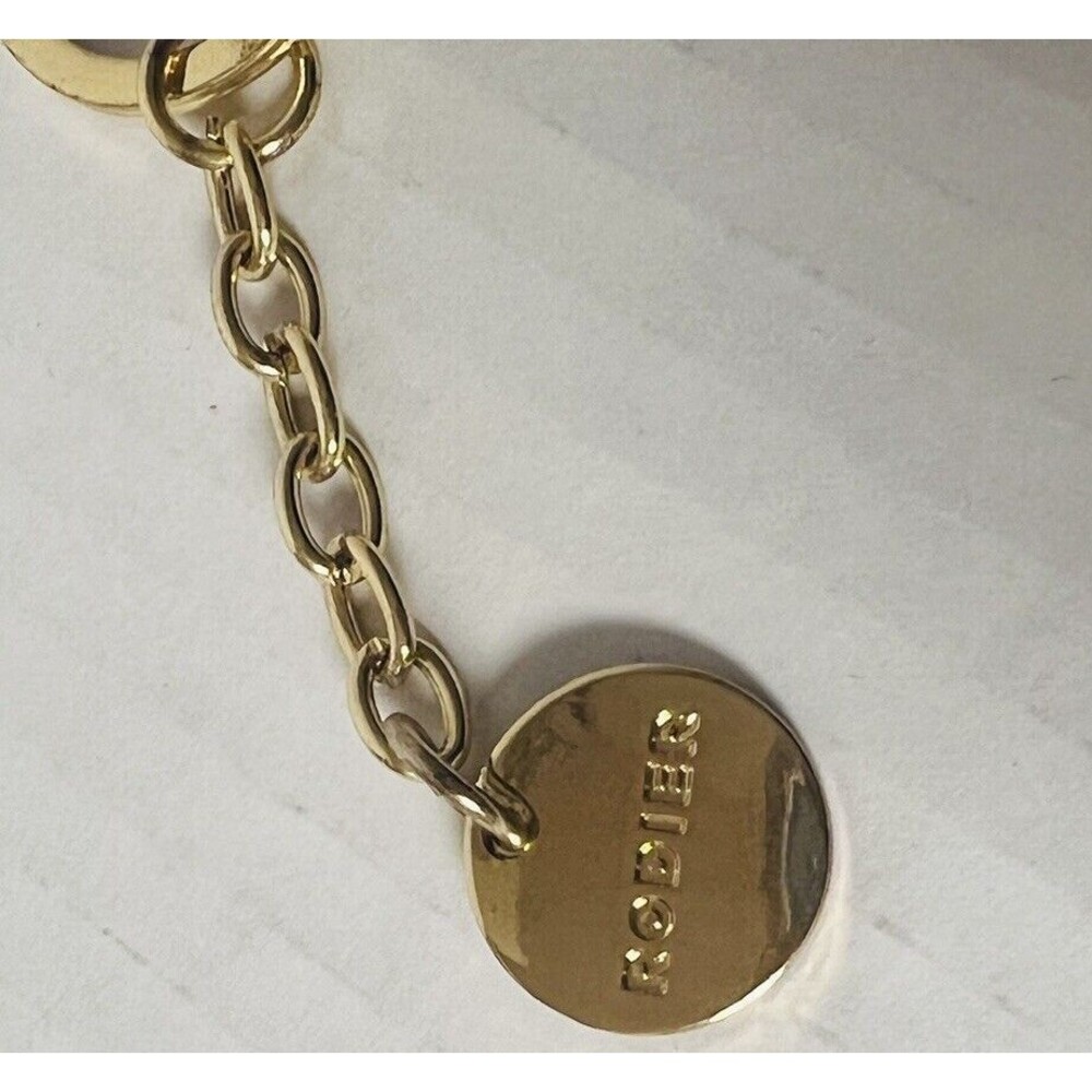 Gold Tone Blue Tassel Rodier Souvenir Keychain Gift Present - Picture 4 of 6